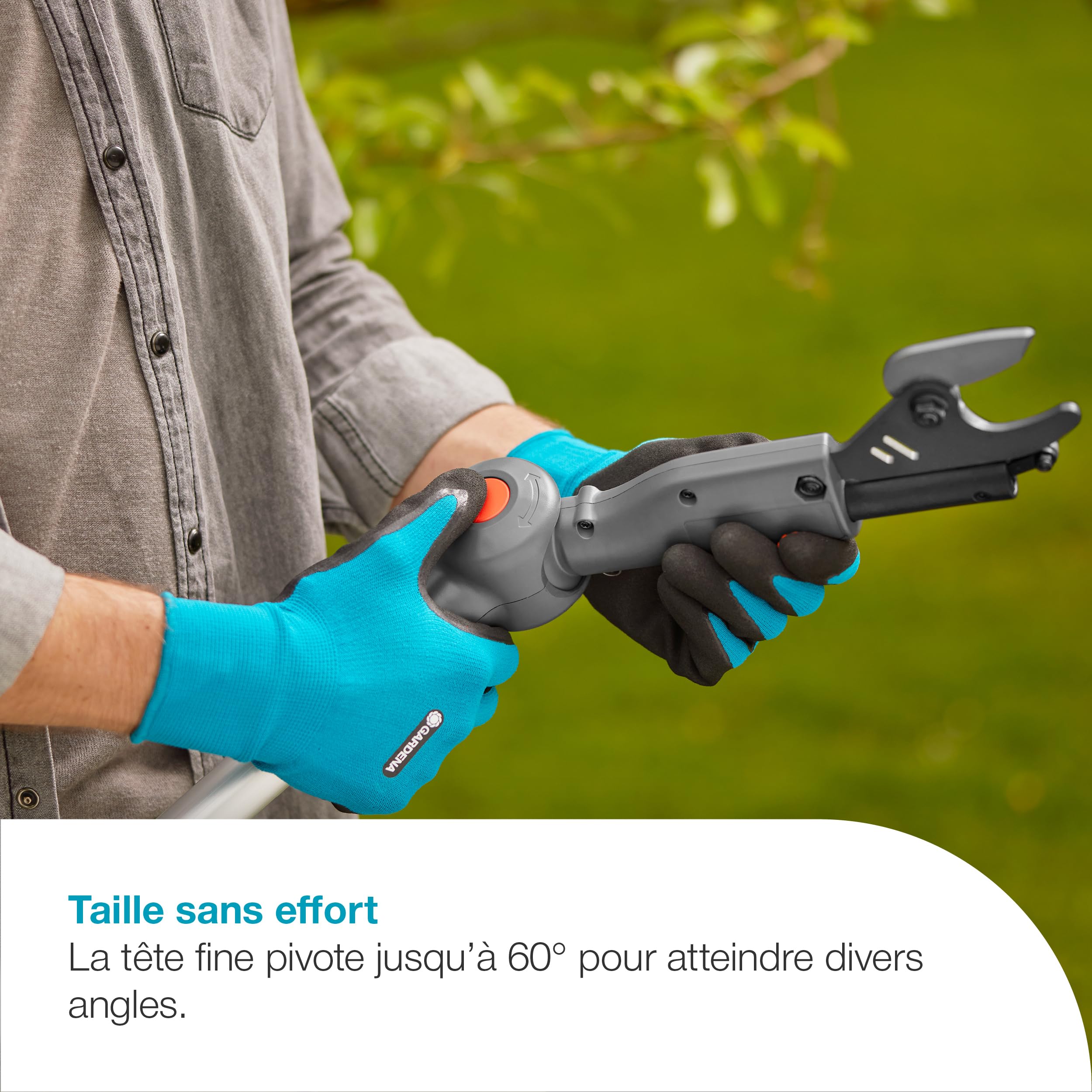 Gardena Coupe-Branches télescopique HighCut 250/18V P4A - sans Chargeur ni Batterie: Télescopique, Portée Jusqu’à 4 m, Lames en Acier, Tête pivotante, sans Fil (14774-55)