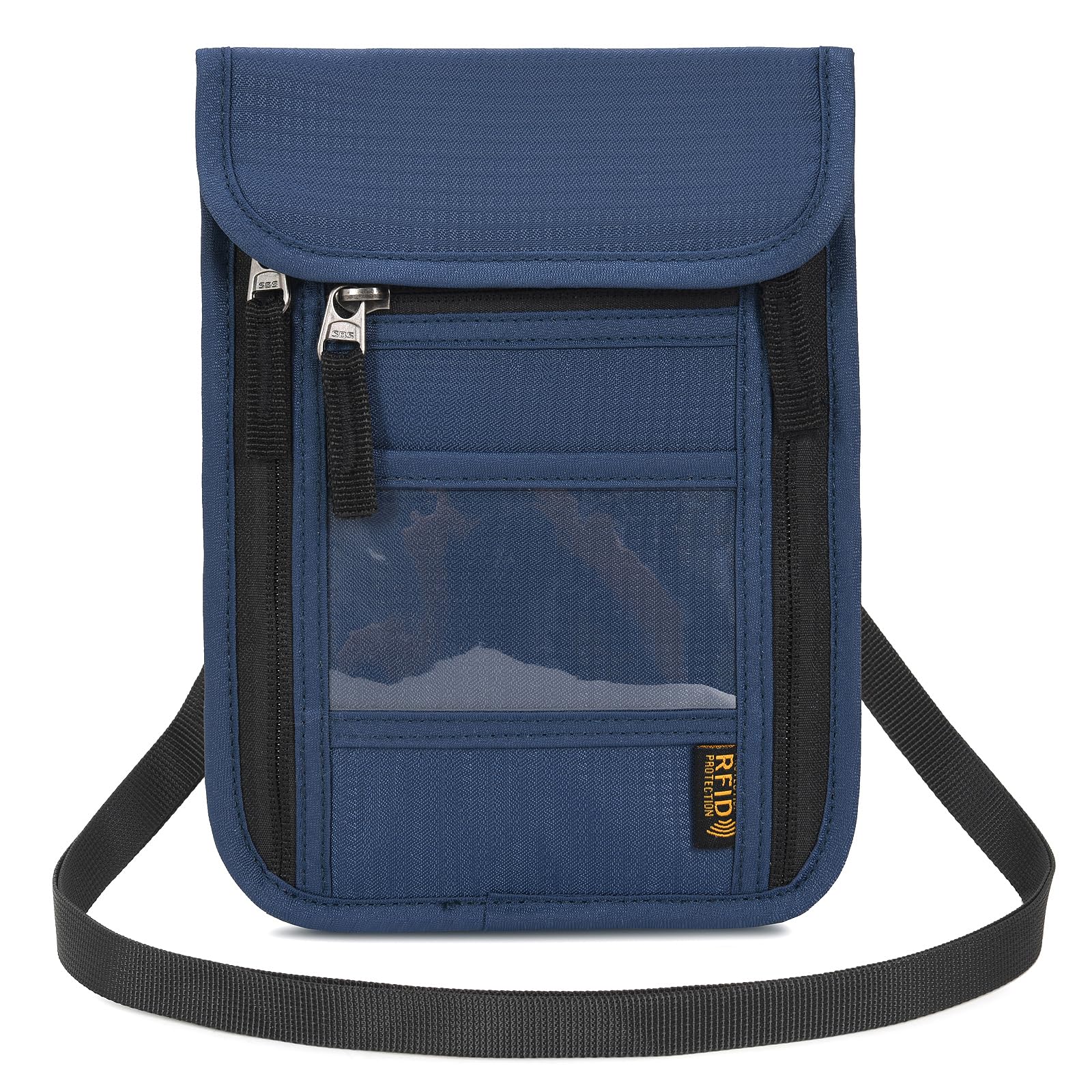 Neck Wallet Lightweight RFID Blocking Waterproof Travel Pouch Passport Wallets for Women Men