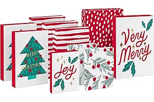Hallmark Christmas Shirt Boxes for Gift Wrapping and Storage (10 Boxes with...