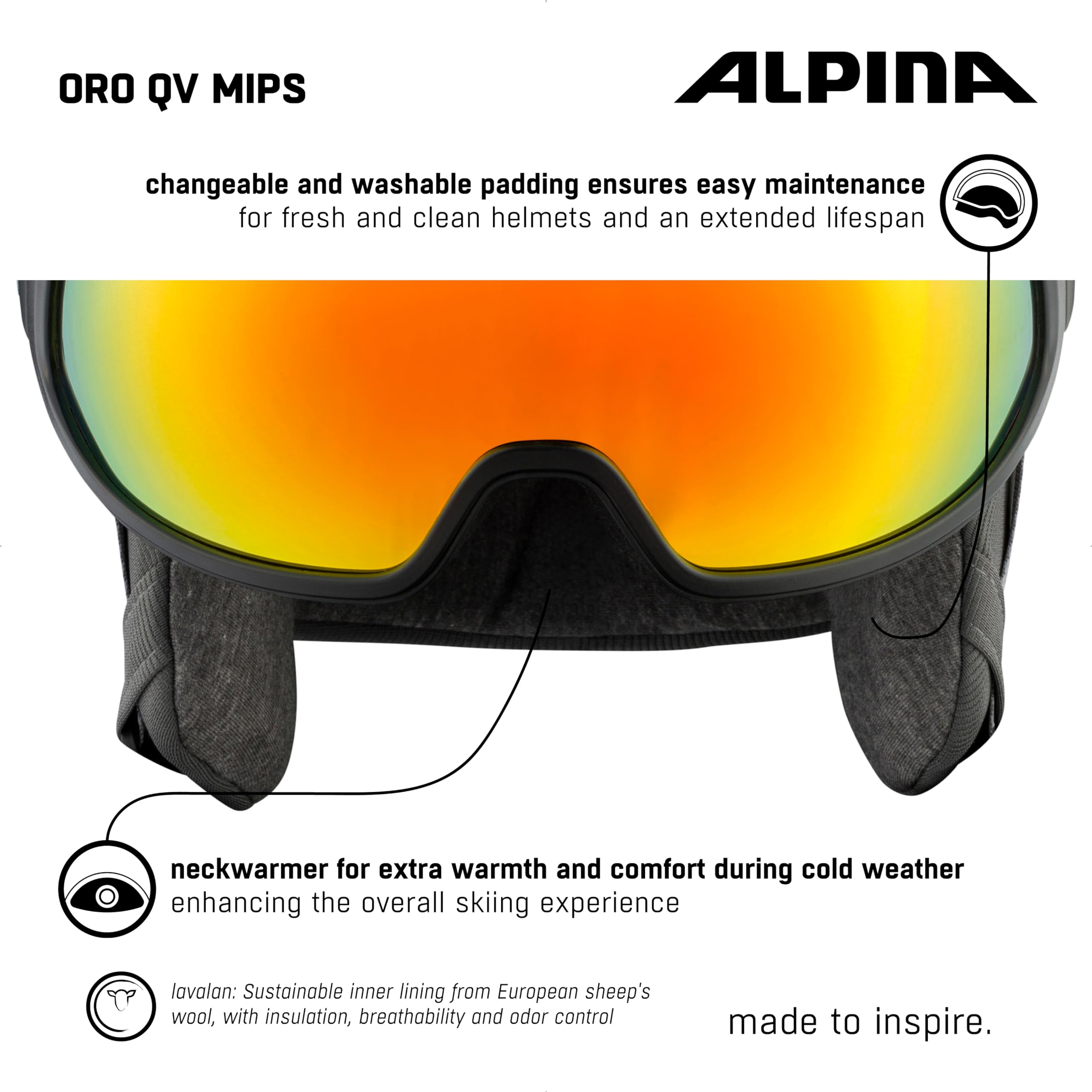 ALPINA Unisexe - Adultes, ORO QV MIPS Casque de Ski, Gunmetal Matt, 55-59 cm