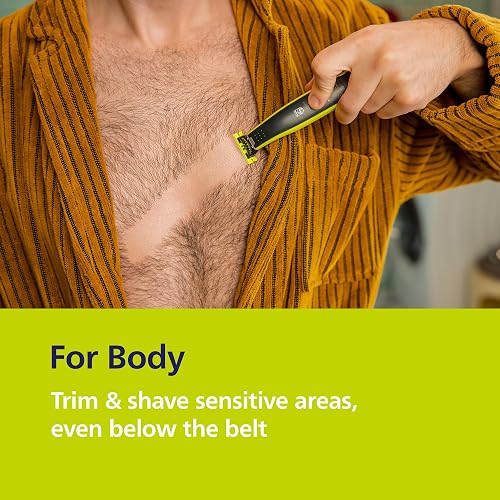 Philips OneBlade 360 Authentic Barber, Electric Facial & Body Shaver & Trimmer, 3x 360 Blades, 3x Fledgling Beard Comb (1.3.5"), 1x Body Kit, QP2824/31 - 4