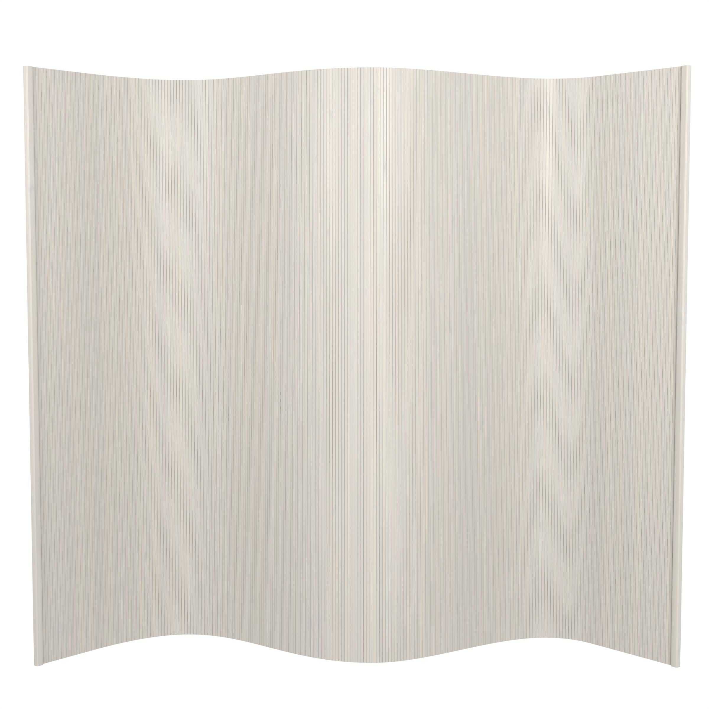 6 ft. Tall Bamboo Wave Screen - Rustic White