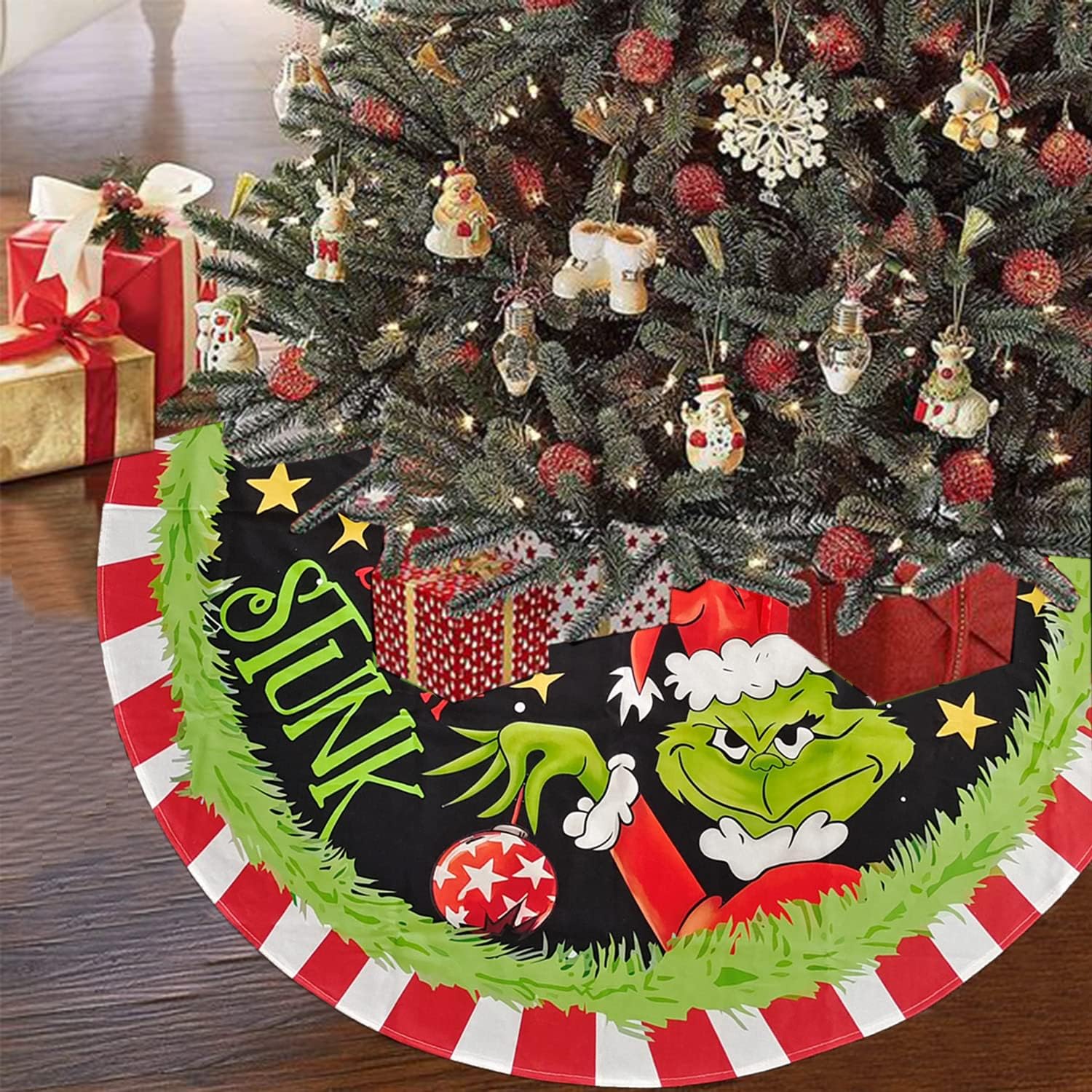 Christmas Tree Skirt 47 Inches Xmas Tree Skirt Christmas Trees Skirt Farmhouse
