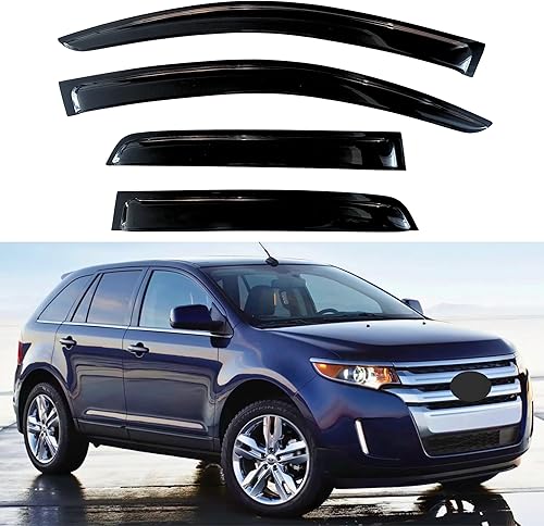 Miniatura 172 de KPY Moldura deflectora de viento con protección contra la lluvia compatible con Mazda 6 Sedan 2004-2013, 4 unidades, para ventana lateral