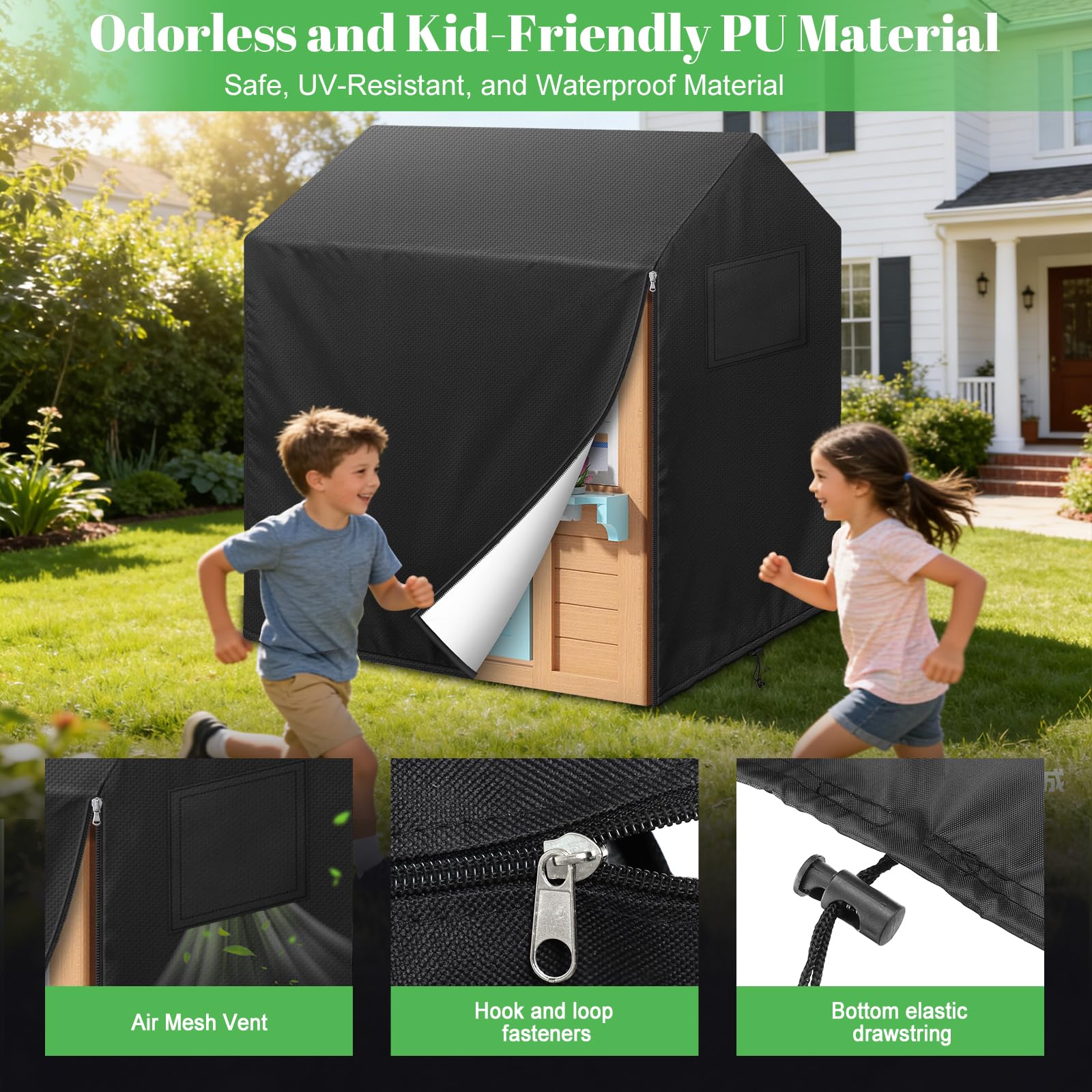 Smoby Abdeckung Spielhaus 600D Wasserdicht Winddicht UV-beständig L145xW145xH160cm