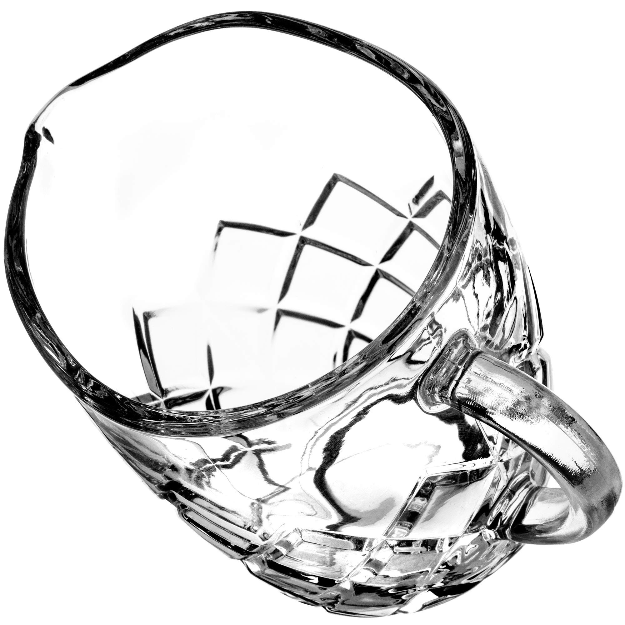 Pot à Lait En Verre OMAGO 200 Ml - Bec Verseur Et Poignée, Idéal Pour Crème, Sauces Et Lait, Transparent Et élégant