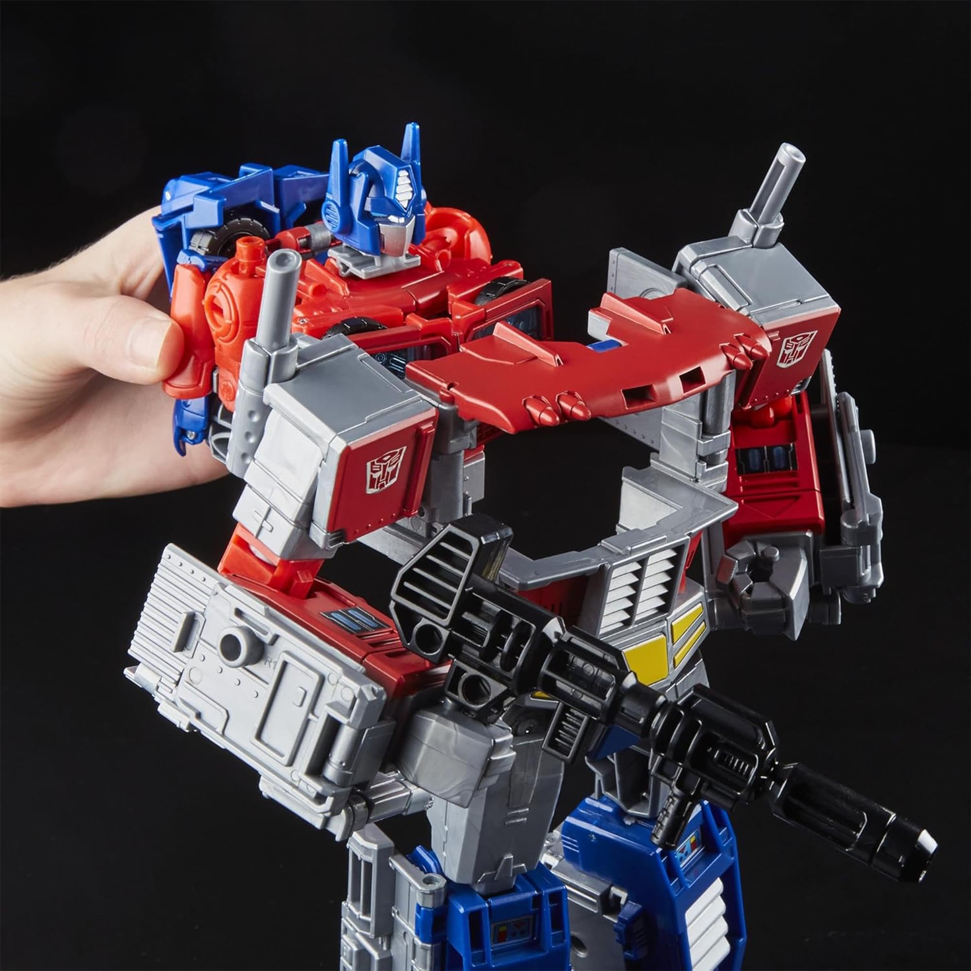 Transformers E1147 LEADER OPTIMUS PRIME figurka akcji, czerwona, niebieska, 23 cm