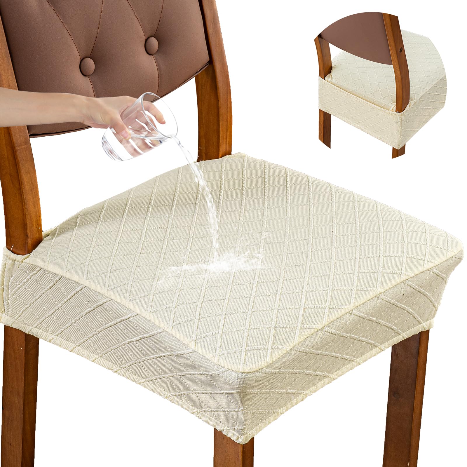 Genina Waterproof Chair Covers Beige