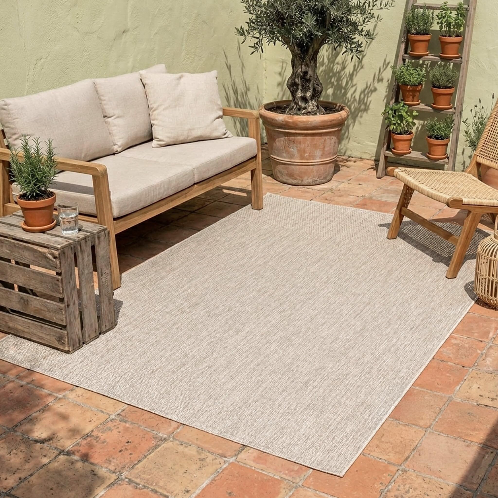 Tapis extérieur résistant pluie 200x290 cm rectangulaire FRAAI Costa pour jardin
