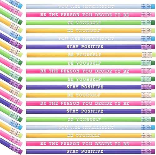 Epakh 100 lápices inspiradores que cambian de color a granel con borrador, bolígrafos de madera HB, regalo para niños, regalo de regreso a clases,