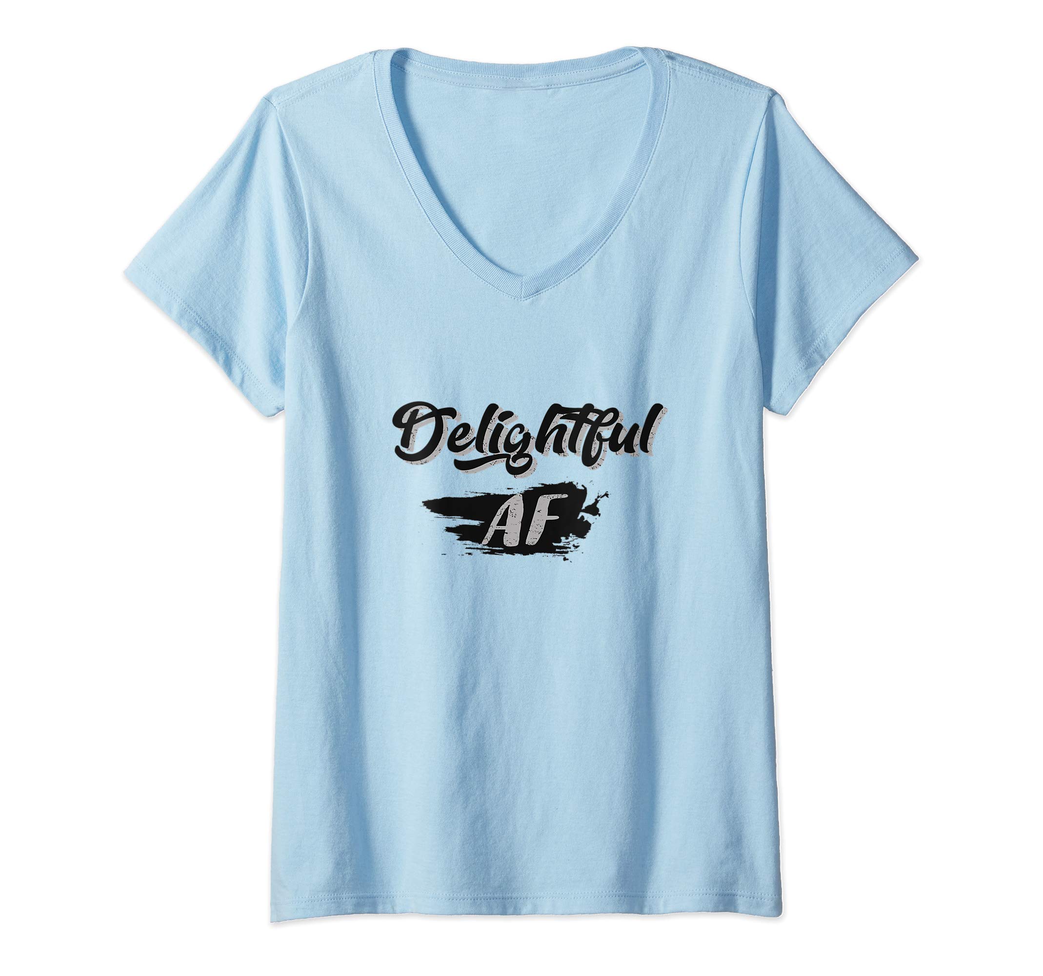 Womens Delightful AF Humble Brag V-Neck T-Shirt