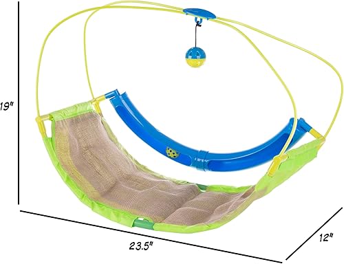 Miniatura 3 de PETMAKER Alfombrilla interactiva de actividad para gatos, estación de juego con zona de rascar de sisal, juguete colgante, bola rodante para gatos y