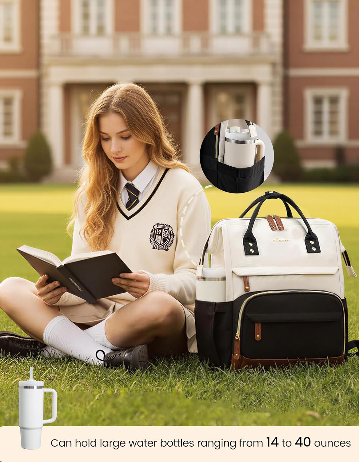 LOVEVOOK Laptop Backpack for Women, 17 Inch Work Business Backpacks Purse With Large Capacity, Waterproof Nurse Bag College Bookbag for School, Waterproof Casual Daypack for Travel - Image 2