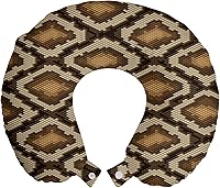 Vista 313 de Lunarable Teal Travel Pillow Neck Rest, Aquatic Fauna Theme Hand Drawn Style Various Starfish in Blue Shades, Memory Foam Traveling Accessory for