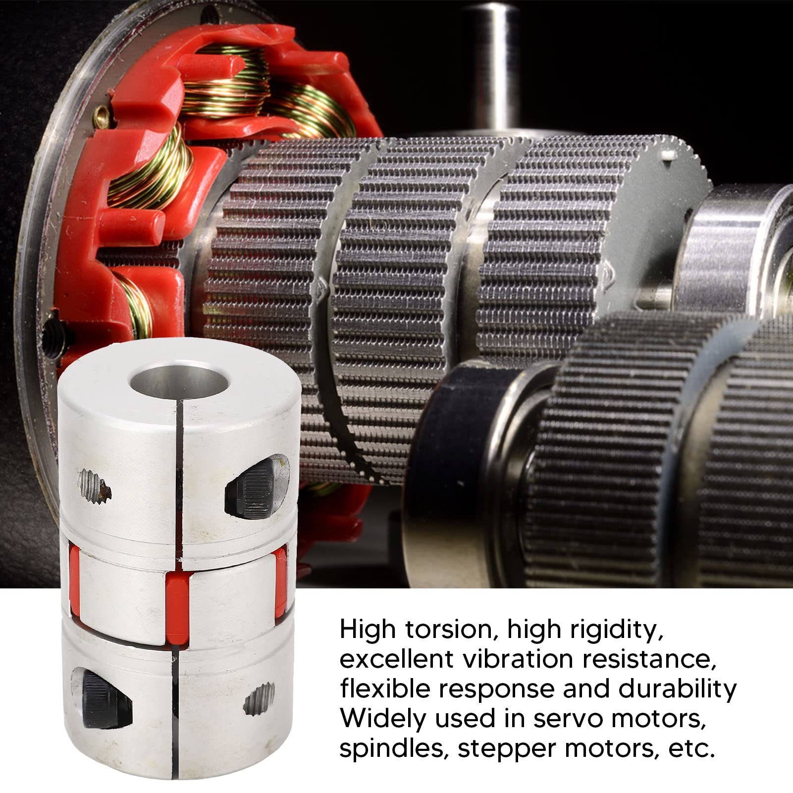 Plum Flexible Shaft Coupling Aluminium Alloy Connector Flexible Motor Coupler Joint 16mm Bore Diameter
