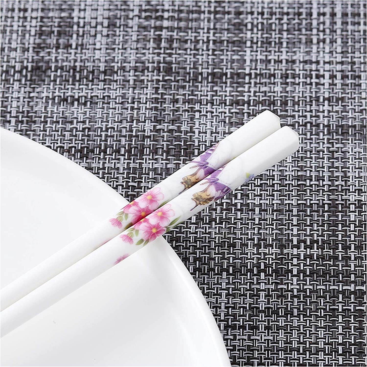 Boissons-Cadeaux Chinois en Porcelaine De Porcelaine, 10 Paires De Céramiques Réutilisables, Lave-Vaisselle, Lave-Vaisselle Facile À Nettoyer, Baguettes en Porcelain R