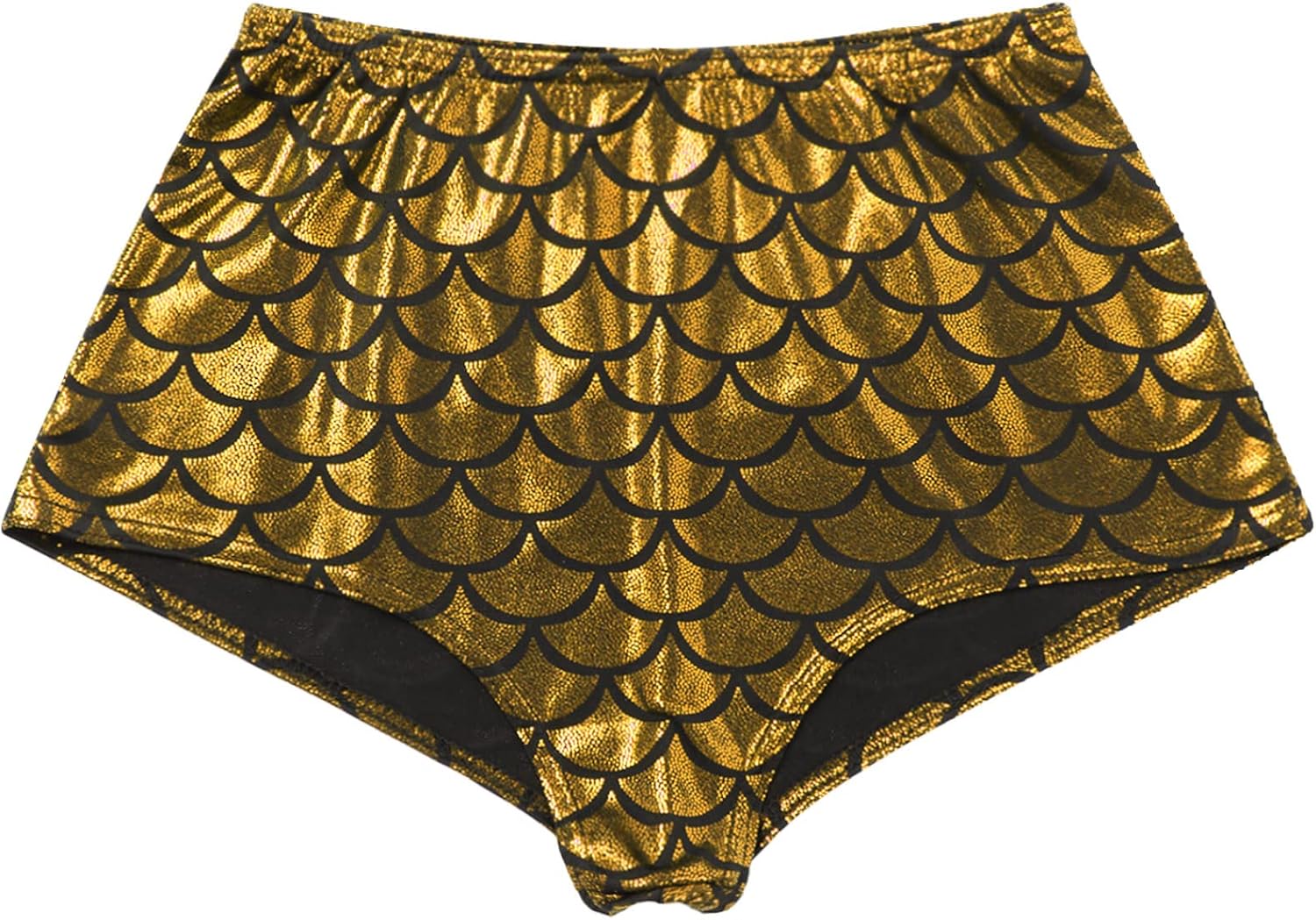 Women Shiny Fish Scale Rave Booty Shorts Dance Bottom Short Micro Hot Pants Festival Clubwear Type A One Size