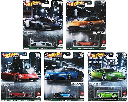 Hot Wheels Car Culture 2021 Exotic Envy - Juego completo de 5 vehículos