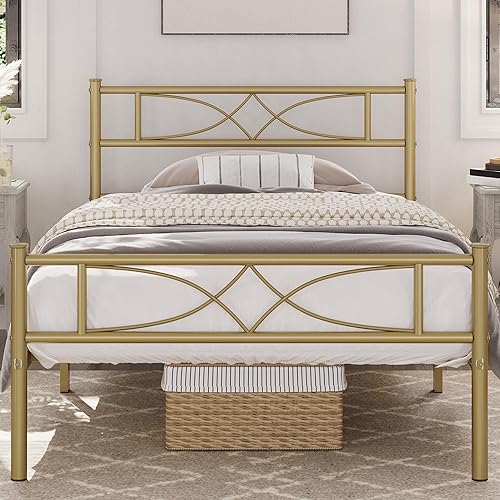 Yaheetech Twin Metal Bed Frame, Platform Bed Frame, Mattress Foundation