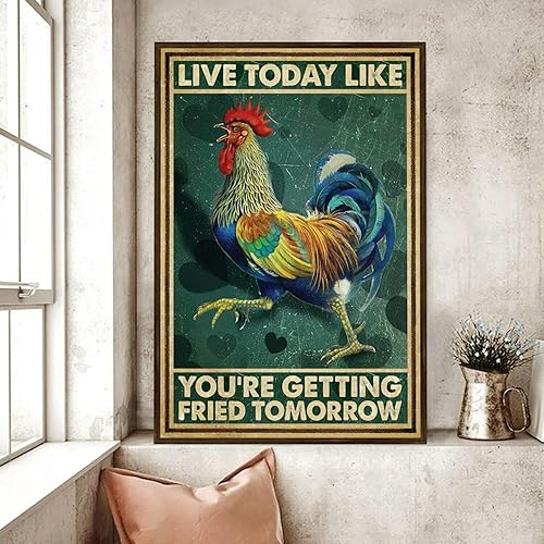 Rompecabezas de 500 piezas para adultos y niños, con texto en inglés "Like Today" Fried Chicken Tomorrow and Tomorrow, póster de decoración,