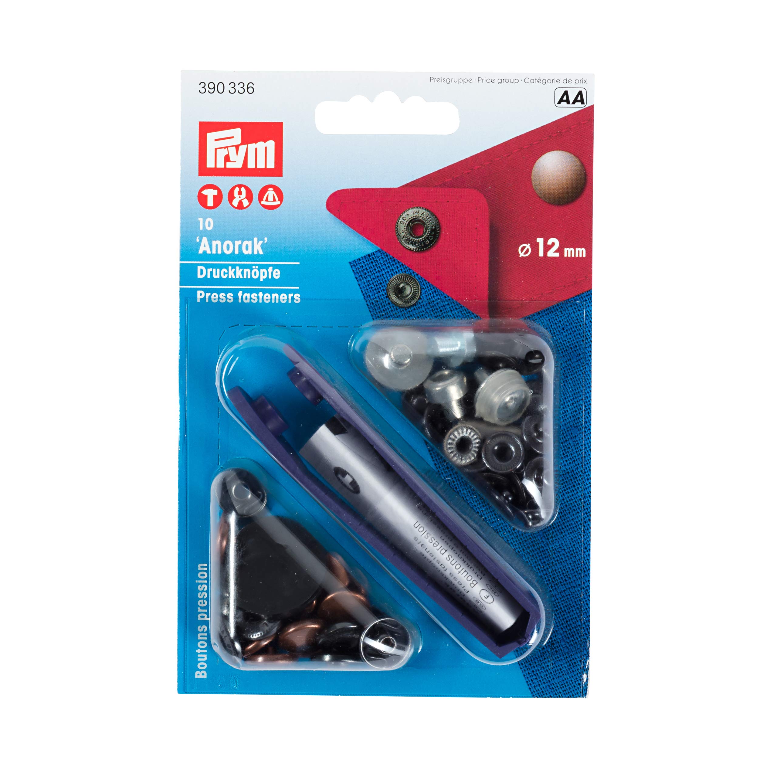 Prym - Prym Anorak Old Copper (12mm) Non-Sew Press Fasteners - 1 Unit