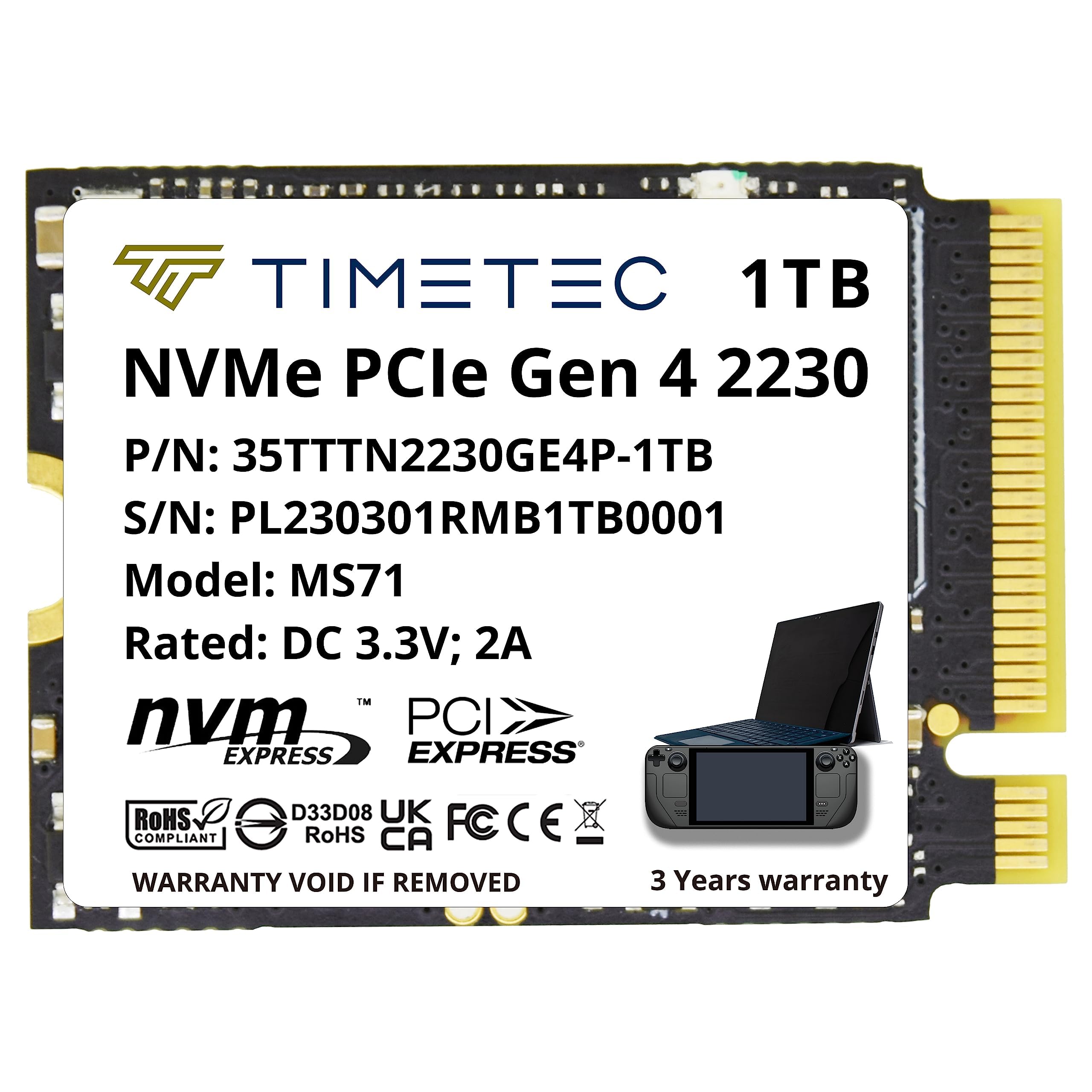 Amazon | Timetec 内蔵型SSD M.2 2230 NVMe PCIe 8Gb / 秒3年保証