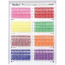 3D Colored Lash Clusters 8 Colors D Curl 10mm 12mm 14mm 16mm Mixed Faux Mink Lashes DIY Individual Lashes 40D Colorful Fluffy lashes Extension8 Colors-D Curl, 40D-10-16