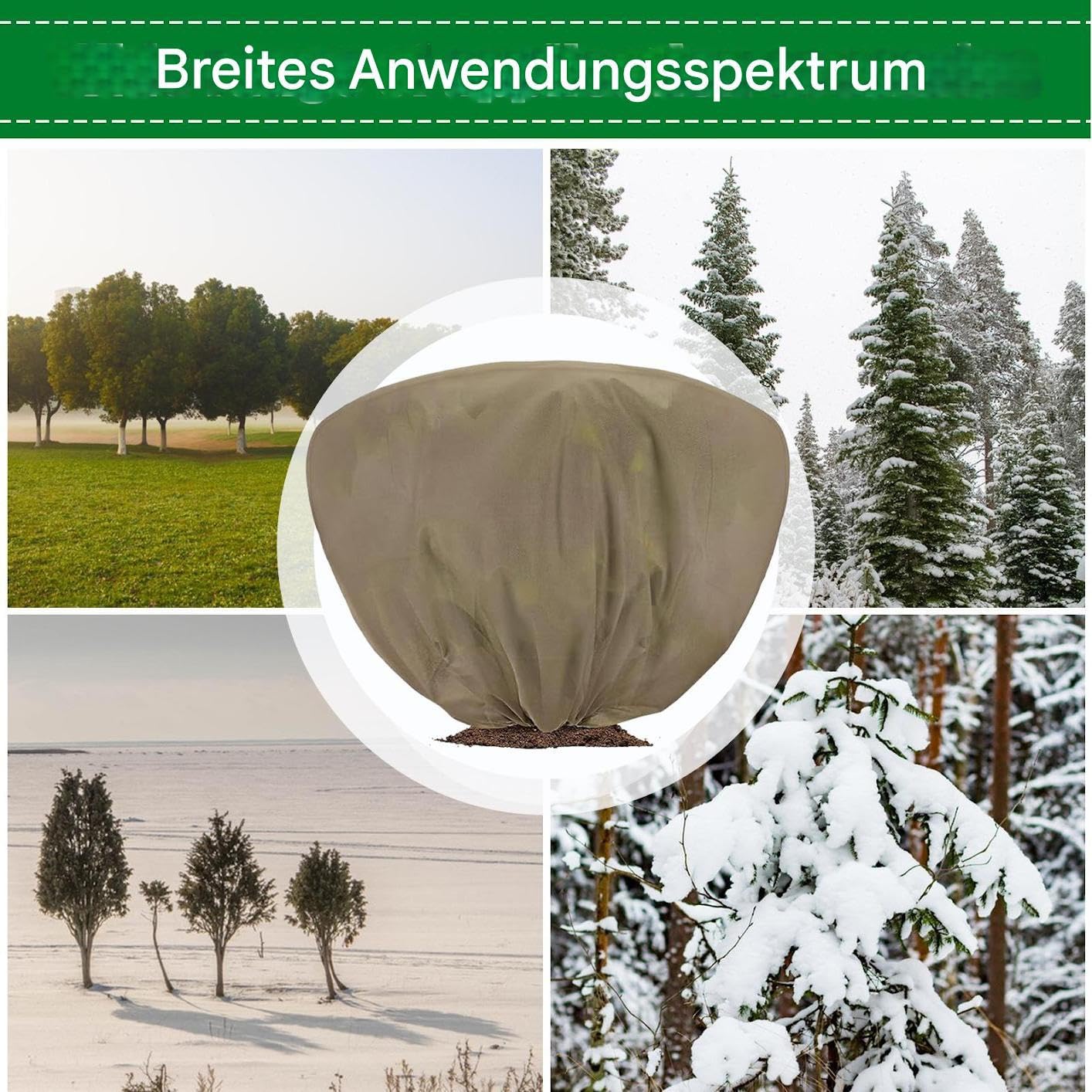 Coperture per piante – Copertura per piante in tessuto non tessuto | antigelo, riutilizzabili, con coulisse, per arbusti, alberi, terrazze, prato, giardini, frutta all'aperto, spessore arbusti