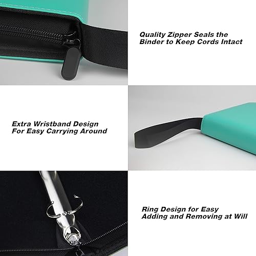 Vista 28 de Carpeta TONESPAC de 900 tarjetas de 9 bolsillos compatible con tarjetas de fútbol, tarjetas deportivas, para tarjetas intercambiables, funda