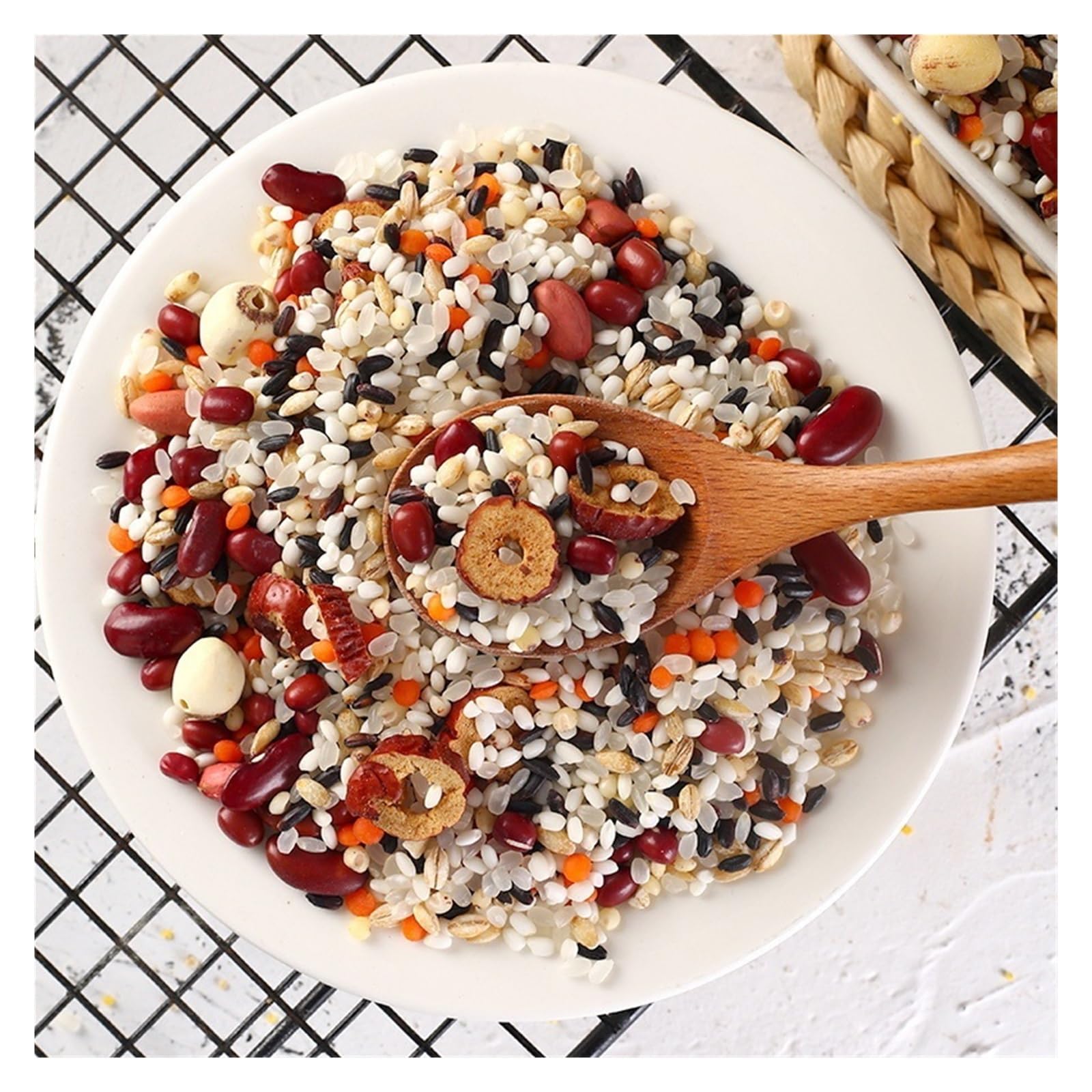 Fünf-Korn-Acht-Schätze-Porridge-Zutaten (500 g) – ein herzerwärmendes und magenberuhigendes Frühstück(2pcs)