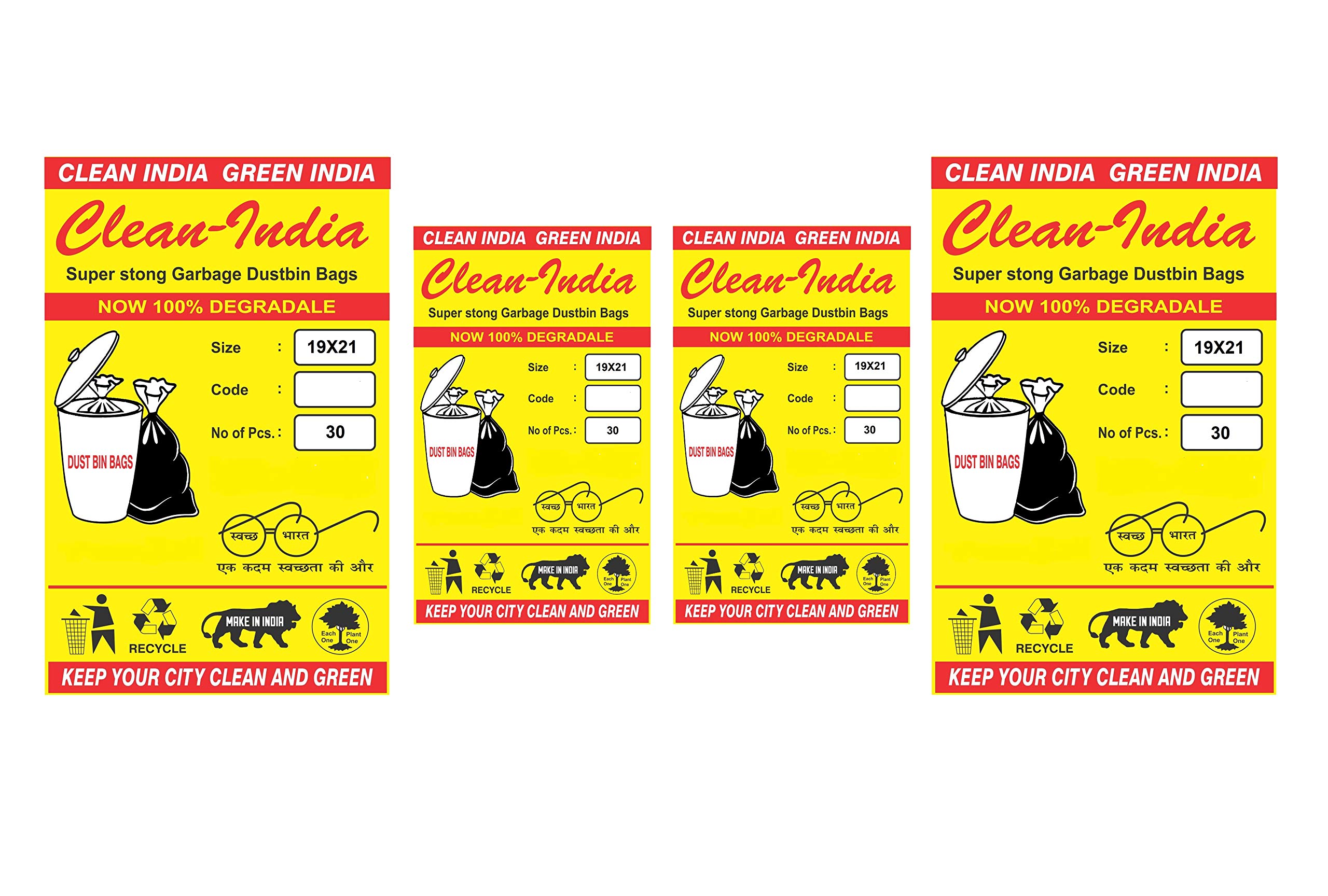 Clean India Garbage Bags - Medium Size -11