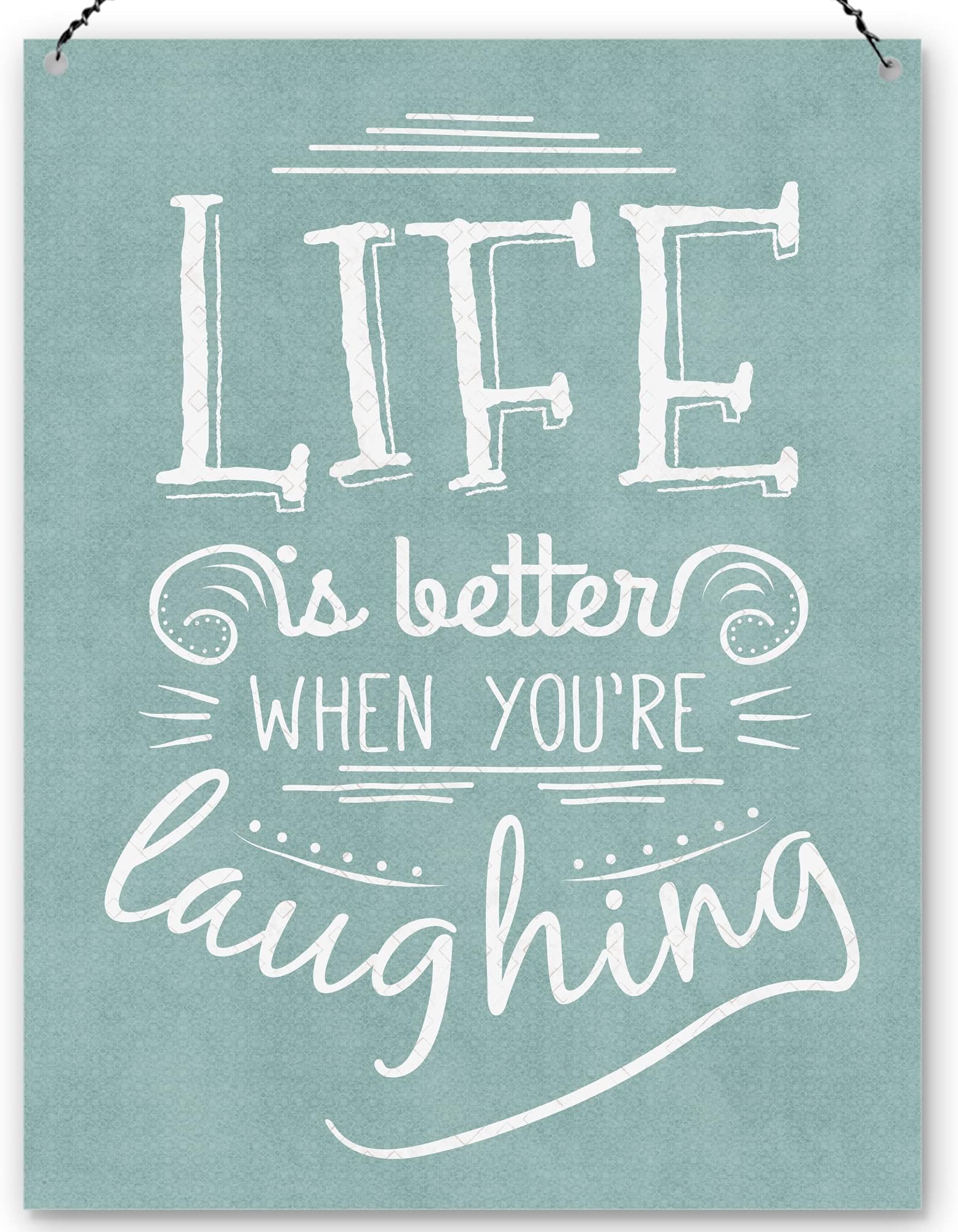 Dorothy Spring Life Is Better When You're Laughing Wall Quote Plaque Metal Sign Size 15x20cm