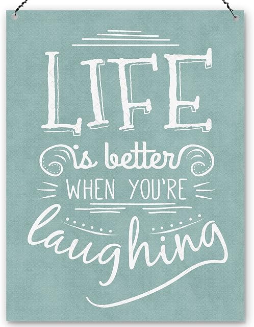 Dorothy Spring Life Is Better When You're Laughing Wall Quote Plaque Metal Sign Size 15x20cm