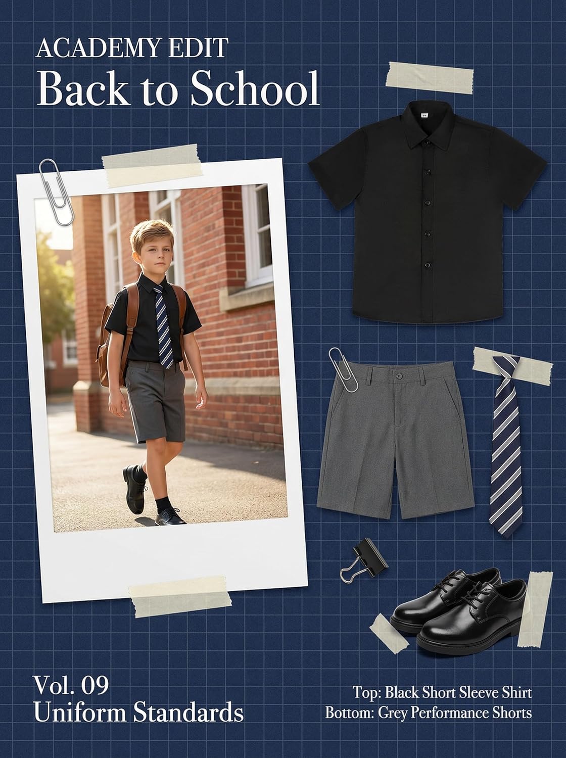 Visaccy Boys Short Sleeve Dress Shirts Button Down Solid Cotton Casual Shirt Size 2-20 Years - Image 5