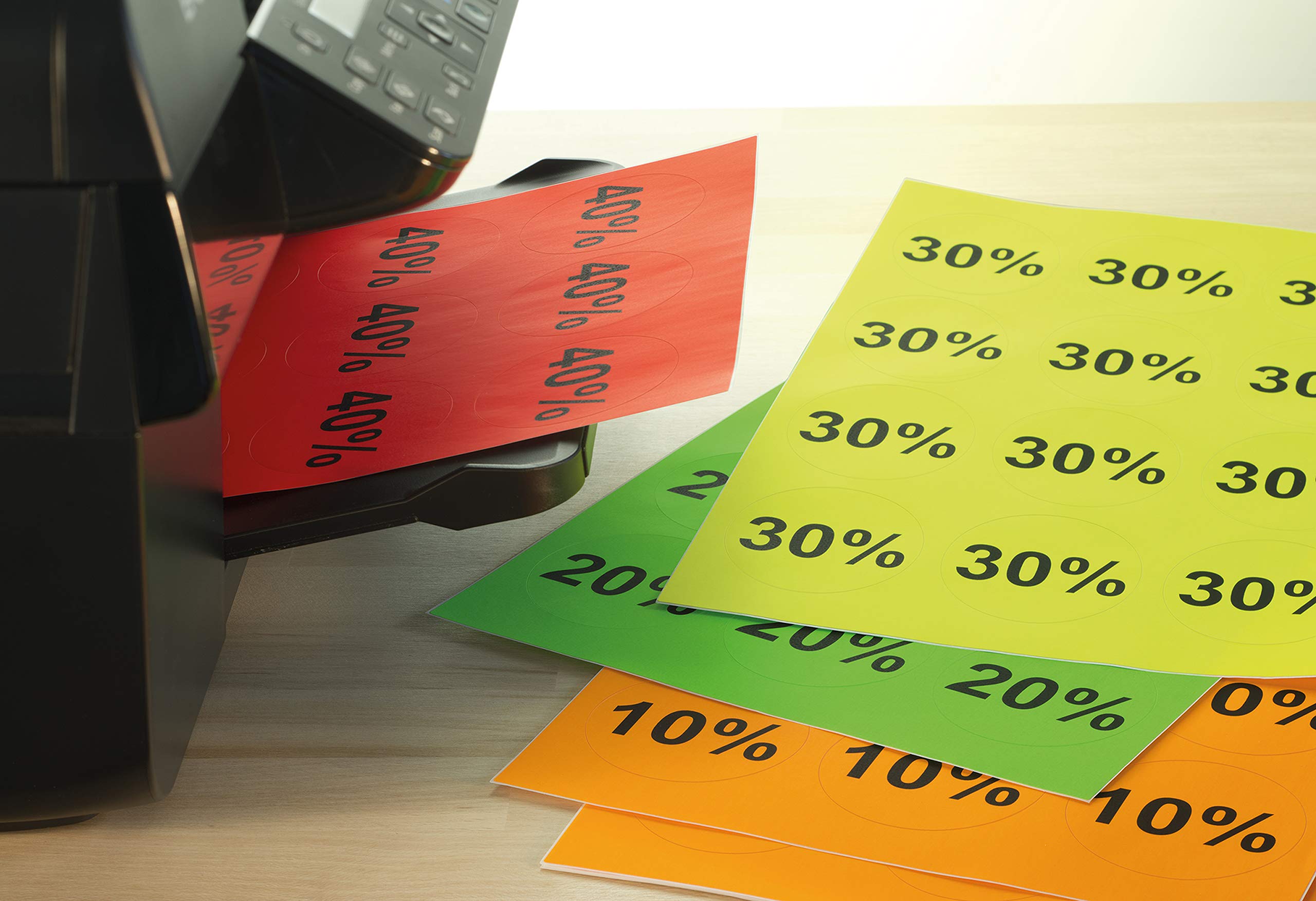 HERMA Self Adhesive Coloured Labels, 189 Labels Per A4 Sheet, 18900 Labels For