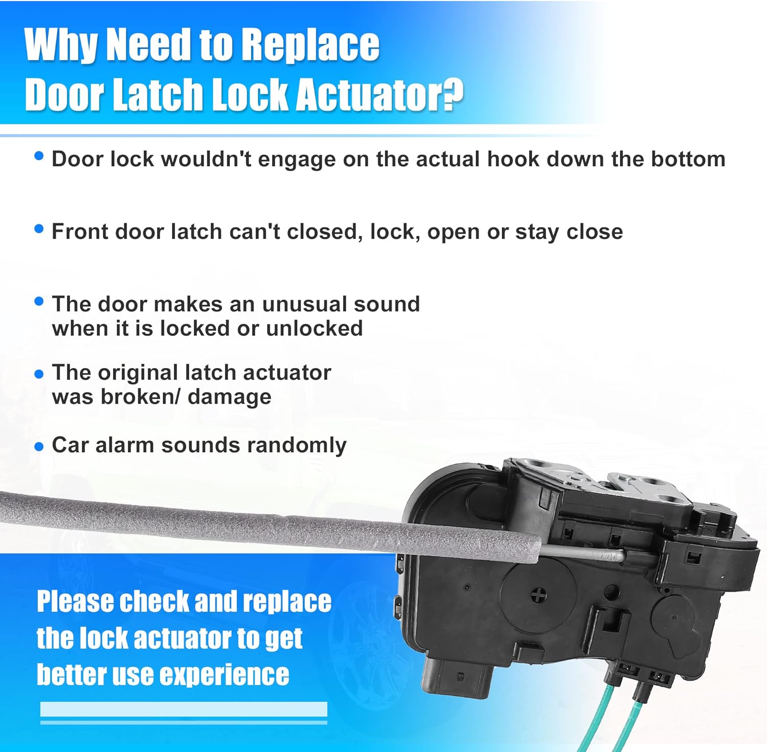 X AUTOHAUX Rear Driver Side Door Lock Actuator Motor 81410-3W000 for KIA Sportage 2011-2016