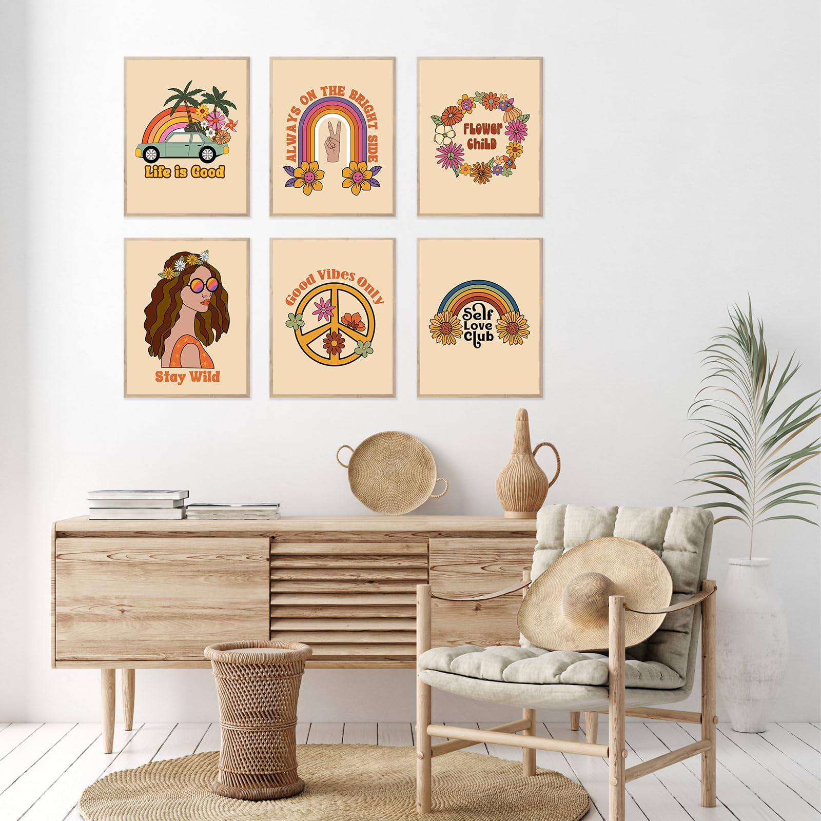 Vintage Poster 'Be Kind To Your Mind' - 20x30cm Wanddekoration