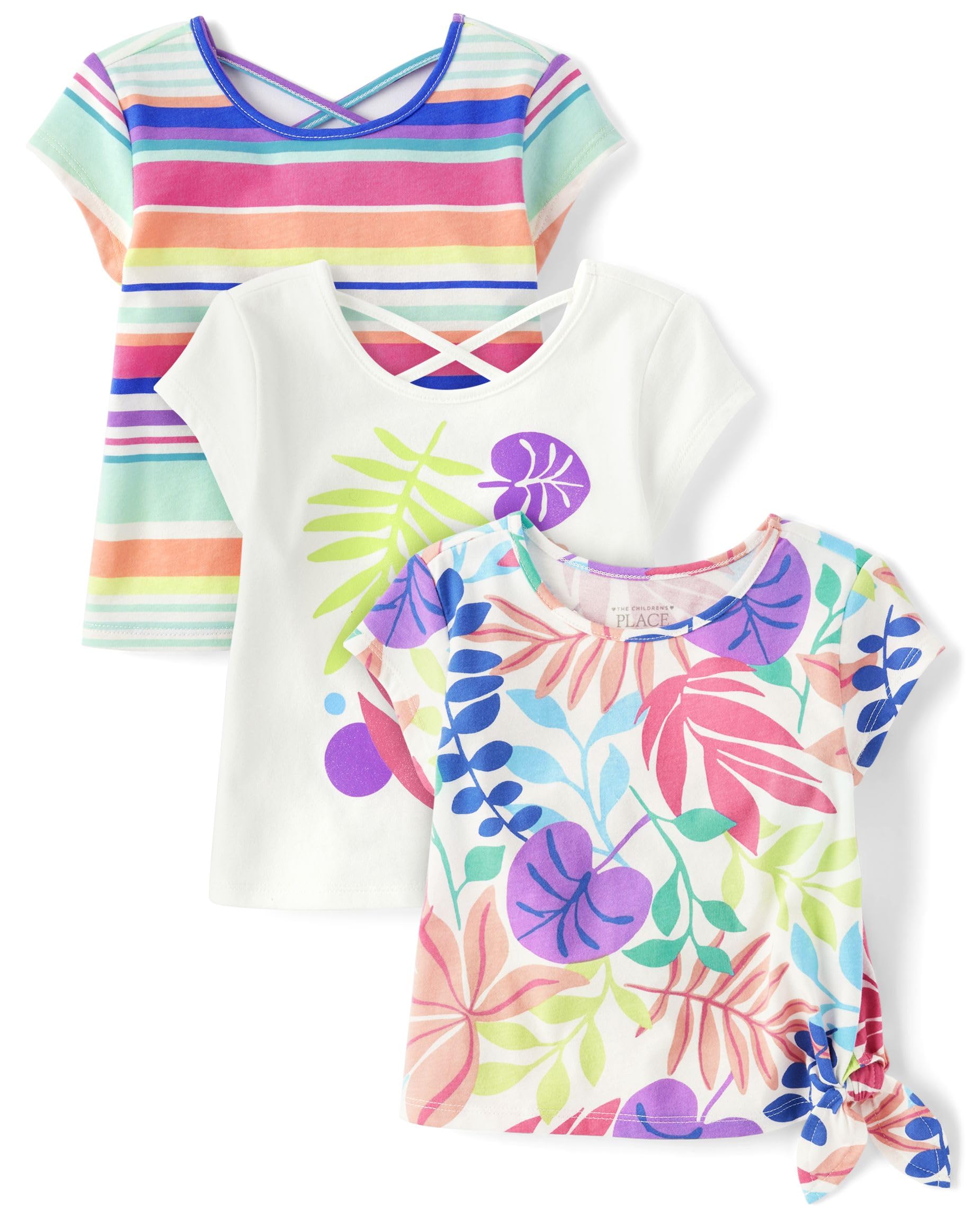 �️The Children's Place,Baby Girls,and Toddler Short Sleeve Everyday T-Shirts — toys & kids deal
