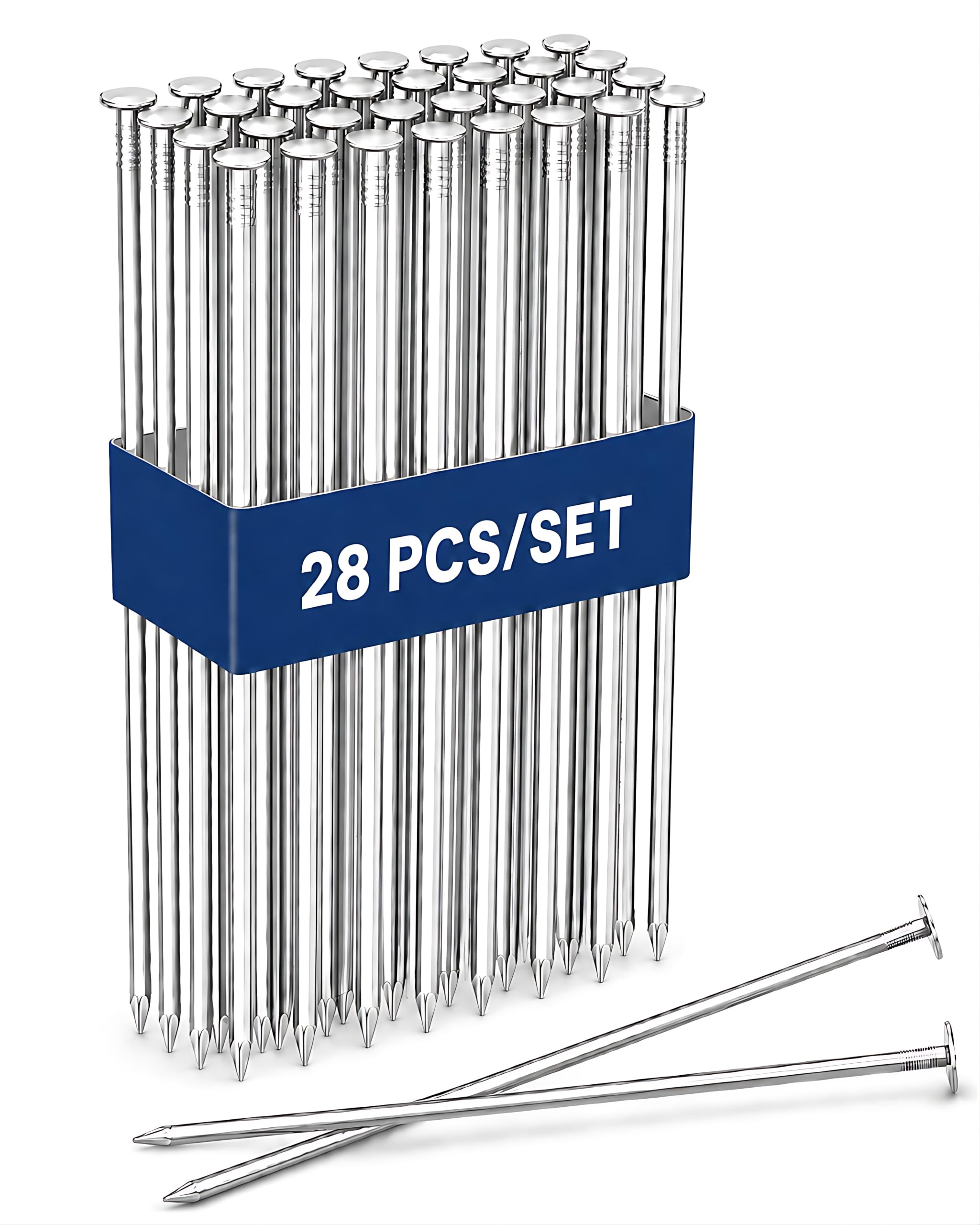 YEEBECA 28 Pack Lawn Edging Stakes 20cm Galvanized Steel