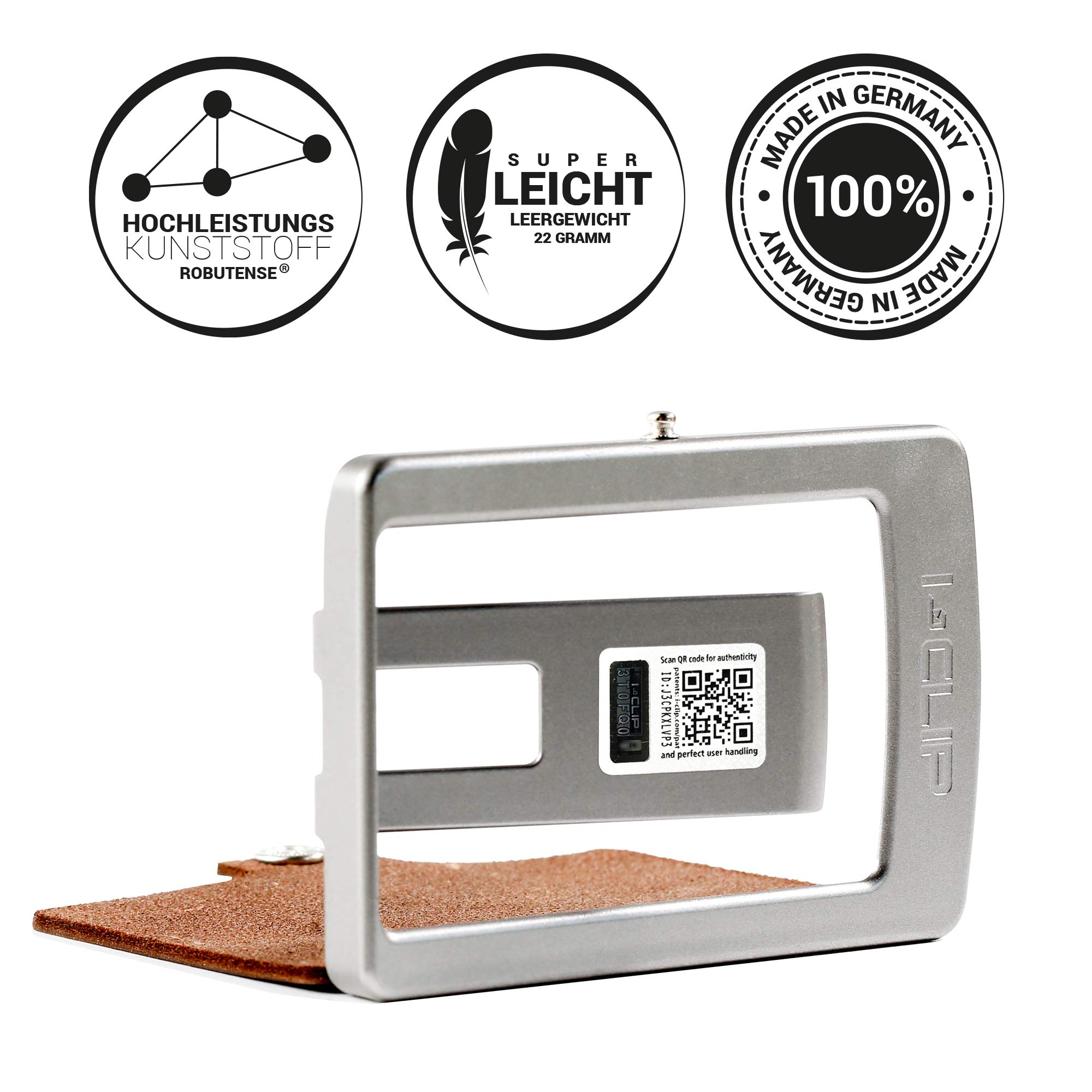 I-CLIP ® Original | Portafoglio Uomo Donna in Pelle | Mini Porta Carte di Credito | Portatessere Tascabile Piccolo Slim | Idea Regalo Uomo | Wallet Originale da Collezione | Artifex