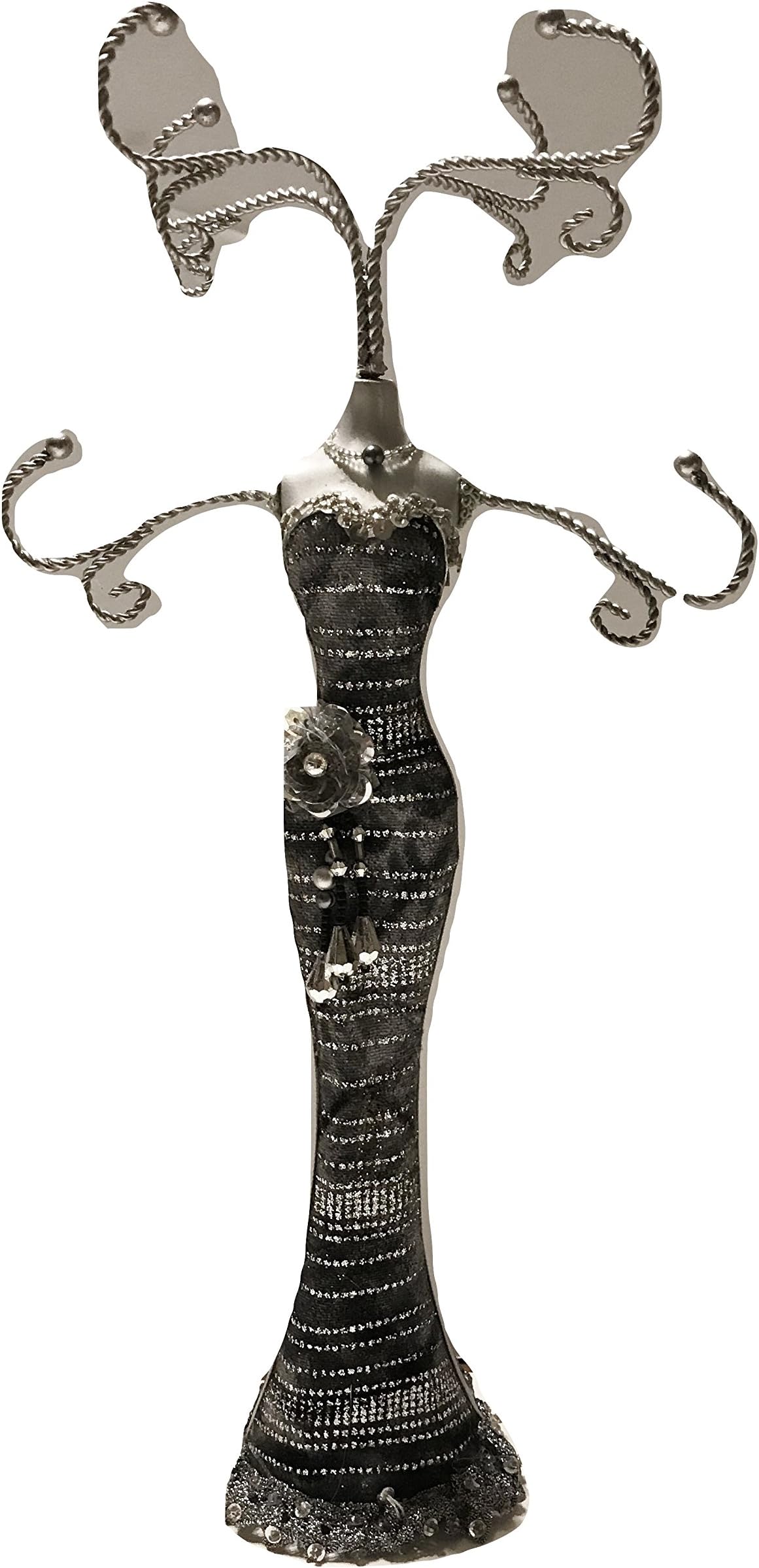 SSSarna Sarna Silver Slim Fitted Dress Mannequin Jewelry Organizer