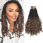 Goddess Box Braids Crochet Hair With Curly Ends 8 Inch Bohomian Box Braids Crochet Braids 8 Packs 3X Crochet Braids Synthetic Braiding Hair Extension for Black Women (8 Inch (Pack of 8), 4-30)
