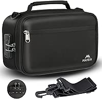 MATEIN Smell Proof Bag, Odor Proof Bags Stash Box Container with Combination Lock, Travel Storage Case with Detachable Shoulder Strap, Scent Proof Bag Gifts for Men & Women