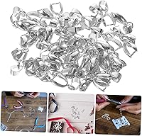 Vista 9 de EXCEART 250 Pcs Necklace Clasp Connector Jewelry Bails Clasps for Jewelry Making Necklaces Silver Sterling Silver Pendant Jewelry Findings Clasps