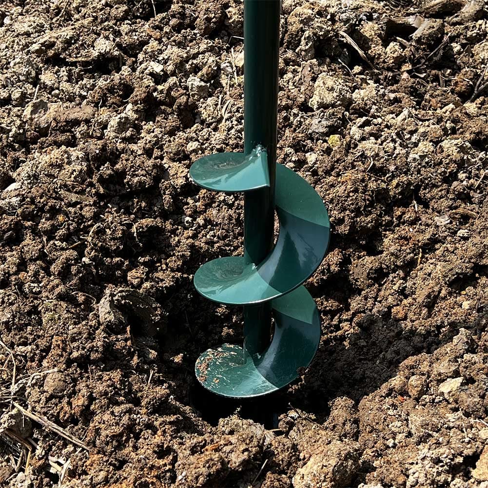 Bakaji Trivella Manuale Altezza 100 cm Punta Elicoidale Spirale Impugnatura Plastica Morbida Trapano Giardinaggio a Mano Escavatore Piante Terra Terreno (Diametro 10 cm)