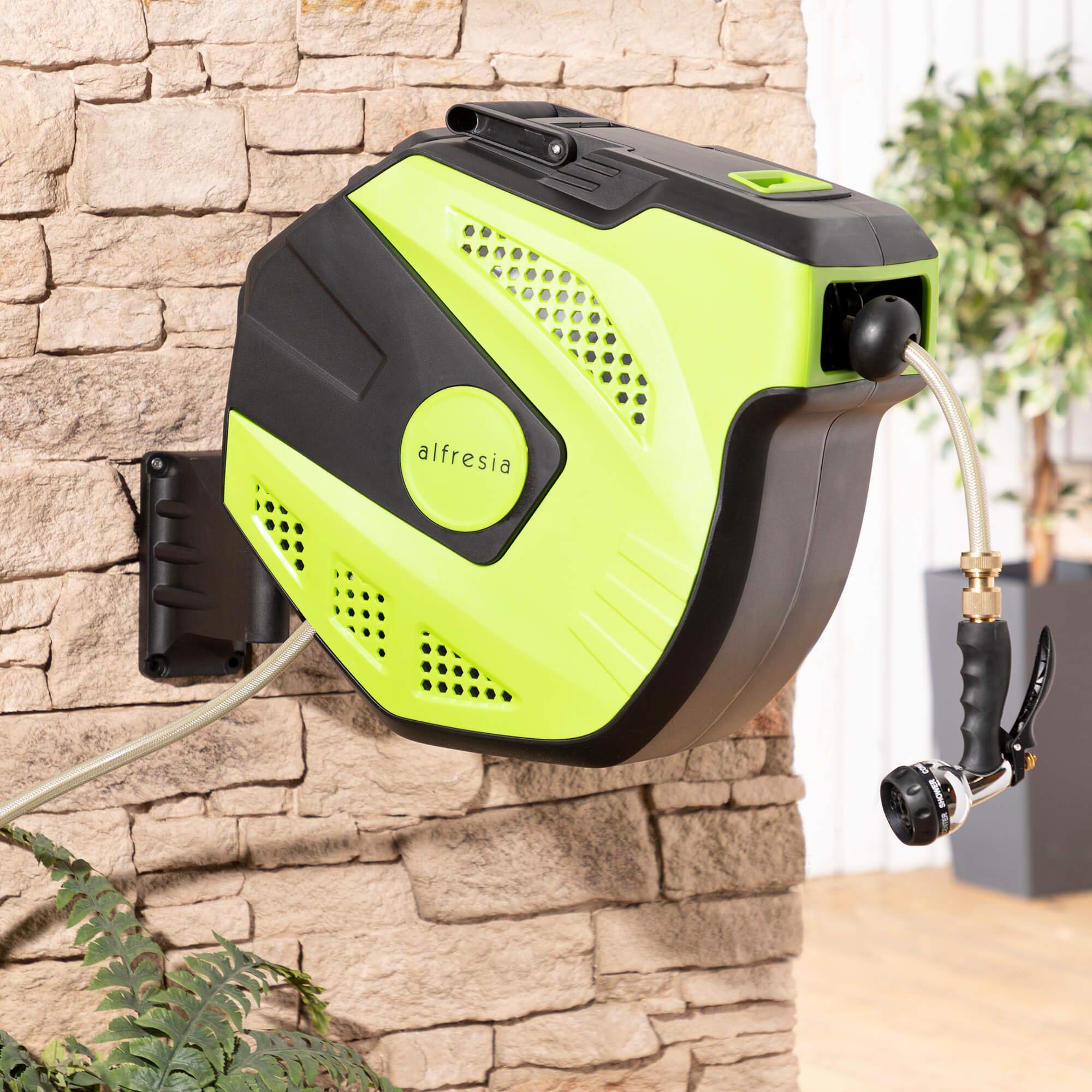 Buy Alfresia 30 Metre Wall Hose Reel Garden Hose and Reel Kit