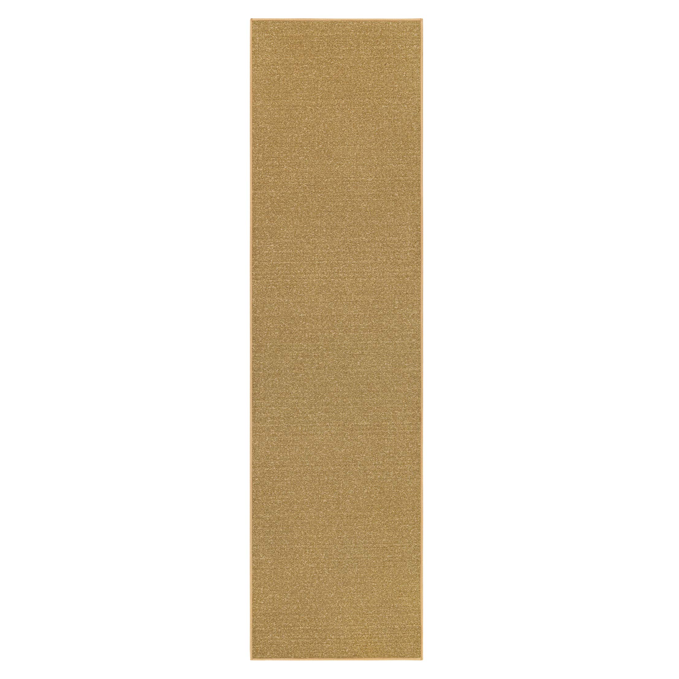 Ottomanson Ottohome Collection Solid Design Non-Slip Rubber Back Runner Rug, 2'7" X 9'10", Beige