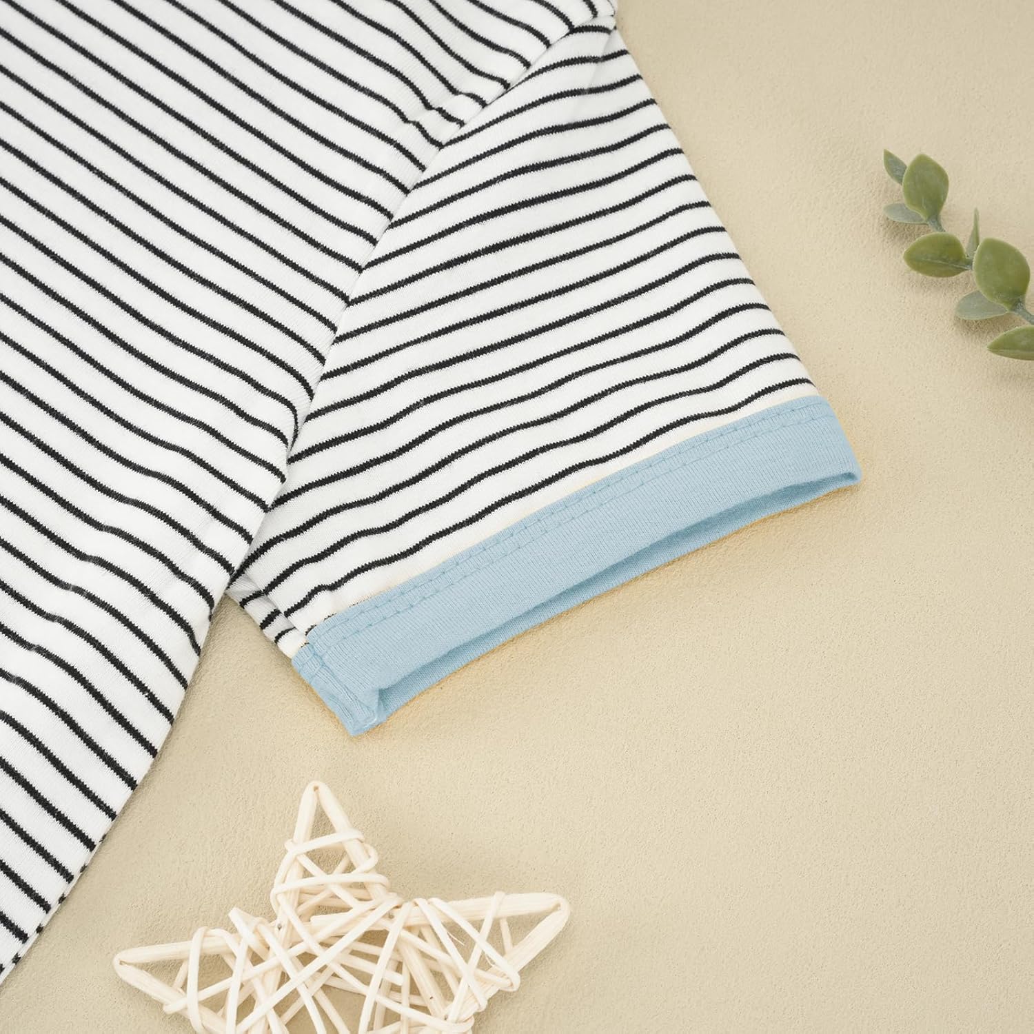 Toddler Baby Boy Summer Outfit Striped Short Sleeve T-Shirt Shorts Set 2-Piece Boys Outfits Clothing Sizes 18M-5T - Image 7