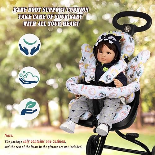 Miniatura 6 de Inserto de asiento de coche para bebé, inserto de asiento de bebé, almohadilla de asiento extra suave para cabeza y cuello, inserto perfecto para