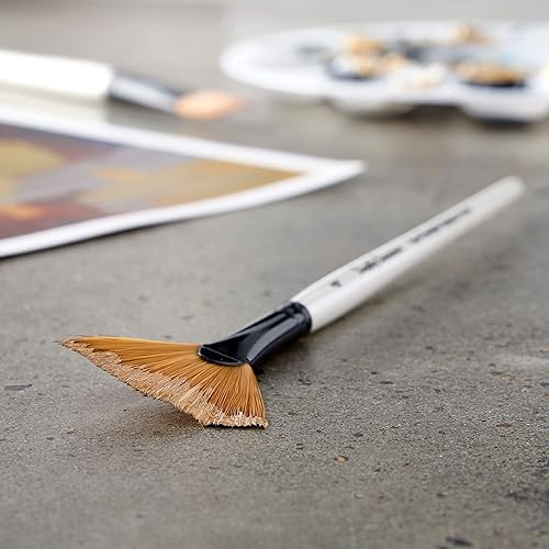 Paquete de 12 Cepillo mezclador de ventilador de mango corto Simply Simmons